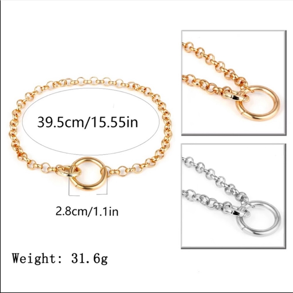 NEW INGEMARK 18K GOLD CHOKER NECKLACE - Picture 5 of 5